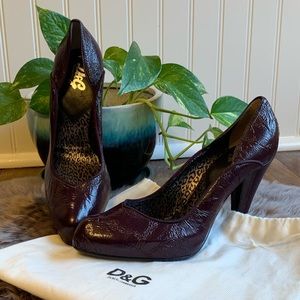 Dolce & Gabbana D&G Vernice Naplack Purple Pumps
